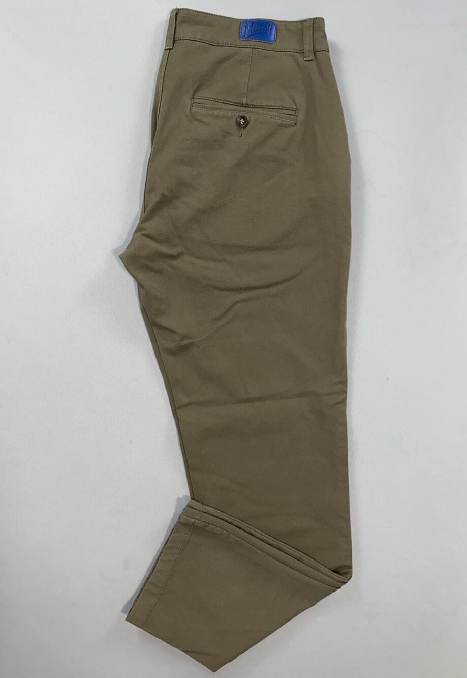 Mugsy 'Olives' Tapered Leg Stretch Chino Pants. Washed Olive, Men's 34X29. GUC!